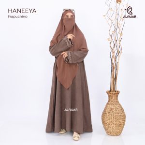 Abaya HANEEYA Bahan Cupro Bordir